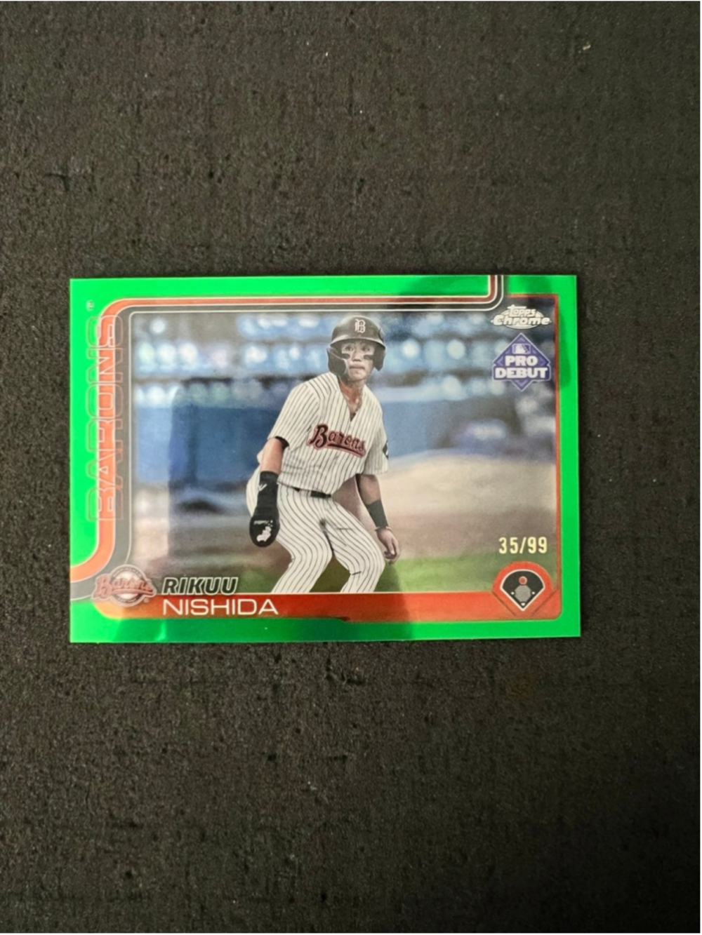 Rikuu Nishida - 2025 Topps Pro Debut - Green Chrome Refractor #35/99